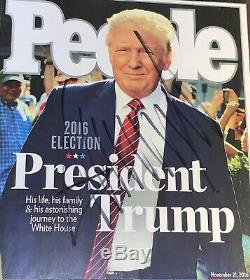 Donald Trump, Couverture Du Magazine People, Dédicacée 2016 Autographiée, Coupe Psa Slabbed