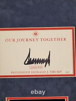 Donald Trump Encadré Autographié 45ème Affichage De Photo Présidentielle Jsa Loa Uv Verre