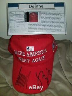 Donald Trump Et Mike Pence Autographié Faire Amérique Great Encore Une Fois Hat (maga)