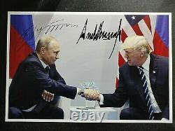 Donald Trump Et Vladimir Poutine Authentique Photo Signée 100% Authentique, Coa
