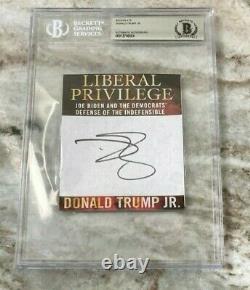 Donald Trump Jr Autograph Signé Beckett Bas Président De Psa Politique