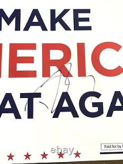 Donald Trump Jr Signé Autographié Affiche De Campagne De Signalisation Maga Potus 2024 Jsa
