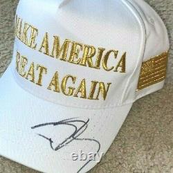 Donald Trump Jr Signé Chapeau Officiel Faire L'amérique Grand Maga Président Son Bas