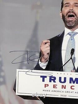 Donald Trump Jr Signé Photo Jsa Coa Maga 2024 République Amerique