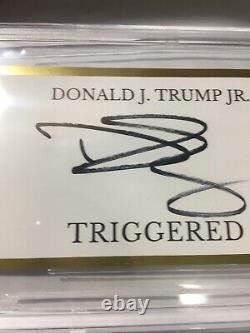 Donald Trump Jr Signé Plaque De Livre Slabbed Rare