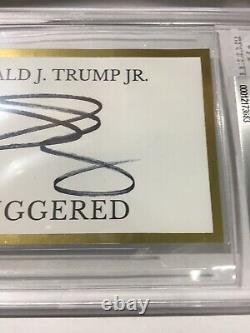 Donald Trump Jr Signé Plaque De Livre Slabbed Rare