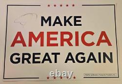 Donald Trump Jr. Signé Sign de campagne Président Trump Fils Maga Auto Preuve