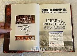 Donald Trump Jr Signed Libéral Privilege Hardcover Book Avec Psa Coa