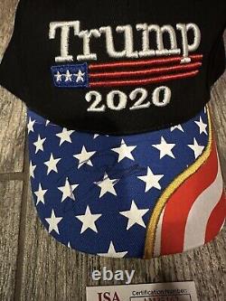 Donald Trump Jr a signé le chapeau Trump 2020 Jsa Coa Maga Don Président Amérique Rare