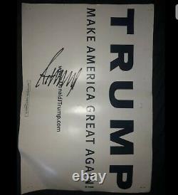 Donald Trump Maga Signe Autographié (pas De Pence Rare)