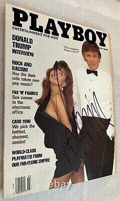 Donald Trump Magazine Playboy Autographed Signé BAS Beckett LOA