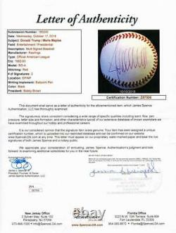 Donald Trump & Marla Maples Signé Ligue Américaine Officielle De Baseball Jsa Loa