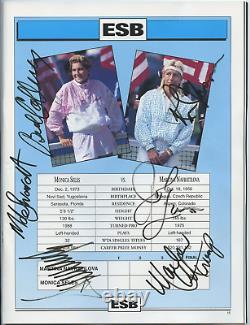 Donald Trump & Marla Trump Programme de tennis dédicacé authentifié JSA de 1995
