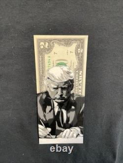 Donald Trump Mouvements d'Argent Peinture Billet de 2 Dollars Art Graffiti Art de Rue USA
