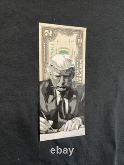 Donald Trump Mouvements d'Argent Peinture Billet de 2 Dollars Art Graffiti Art de Rue USA