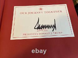 Donald Trump Notre Voyage Ensemble Livre Et Plaque De Livre Signé À La Main