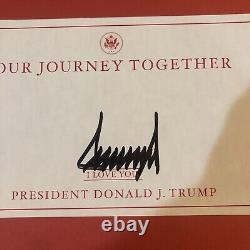 Donald Trump Notre Voyage Ensemble Livre signé Autographe Jsa Lettre complète Coa Maga