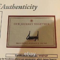 Donald Trump Notre Voyage Ensemble Livre signé Autographe Jsa Lettre complète Coa Maga