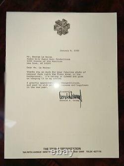 Donald Trump Organization Signé Lettre Originale 1993 Embossed Trop Président USA
