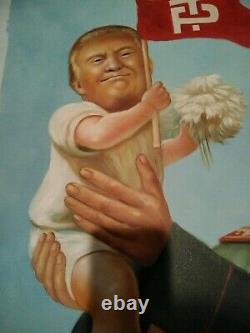Donald Trump Peinture Avec Poutine Propagande Politique L'un D'un Genre Original