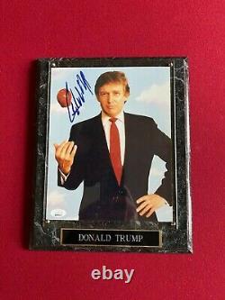 Donald Trump, Photo 8x10 dédicacée (lettre JSA) (début des années 1980) Rare