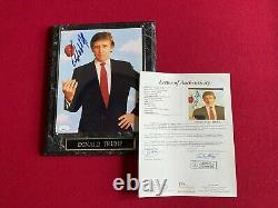 Donald Trump, Photo 8x10 dédicacée (lettre JSA) (début des années 1980) Rare