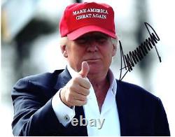 Donald Trump Photo Signée 11x14 Beau et COA