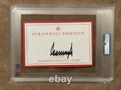 Donald Trump Plaque de livre signée PSA Autographe Authentique Président 47 MAGA