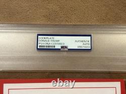 Donald Trump Plaque de livre signée PSA Autographe Authentique Président 47 MAGA
