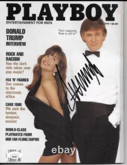 Donald Trump Playboy signé 1990 Cgc 7.0 Jsa Coa magazine autographié très rare