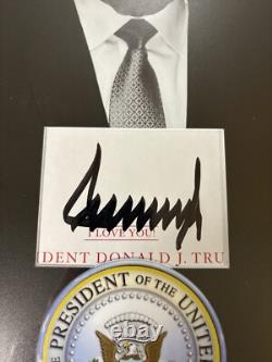 Donald Trump Président 12x16 Mat Découpe Autographié Encadré Signé USA RARE JSA