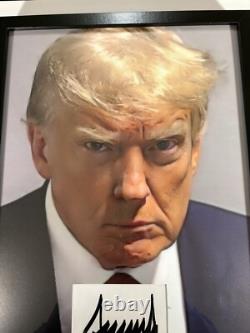 Donald Trump Président 12x16 Mat Découpé Autographié Encadré Signé USA RARE JSA