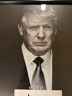 Donald Trump Président 12x16 Mat Découpe Autographié Encadré Signé USA RARE JSA
