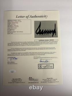 Donald Trump Président 12x16 Mat Découpe Autographié Encadré Signé USA RARE JSA