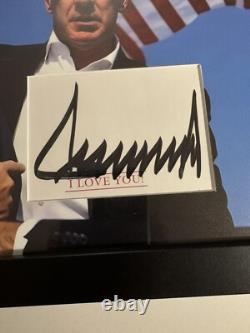 Donald Trump Président 12x16 Mat signé encadré autographié USA RARE JSA