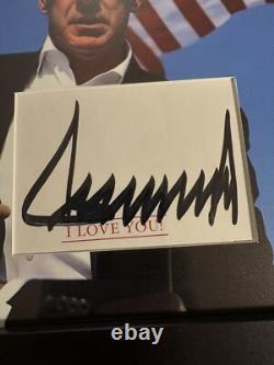 Donald Trump Président 12x16 Mat signé encadré autographié USA RARE JSA