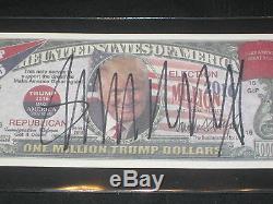 Donald Trump Président Billionaire Véritable Signée À La Main Autographié Bill Cas Coa