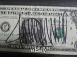 Donald Trump Président Des États-unis D'amérique Maga 1 Dollar Bill Signé / Dédicacé Potus Legend