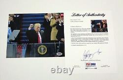 Donald Trump Président MAGA a signé l'autographe de l'inauguration de la photo 8x10 PSA/DNA COA