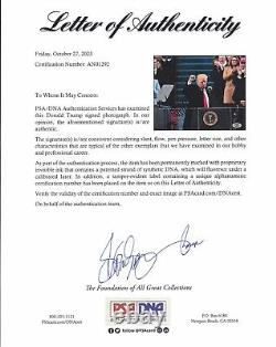 Donald Trump Président MAGA a signé l'autographe de l'inauguration de la photo 8x10 PSA/DNA COA