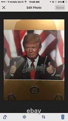 Donald Trump Président Signe un billet d'autographe de l'inauguration, Photo d'enfance