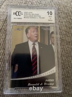 Donald Trump Rare 2020 Feuille Authentification Beckett