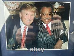 Donald Trump Rev Al Sharpton Photo Avec Signature Coupée de Sharpton