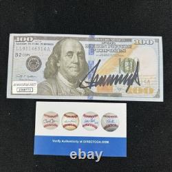 Donald Trump Signature Authentique Billet de 100 $ Accessoire de Film MAGA COA HOLO