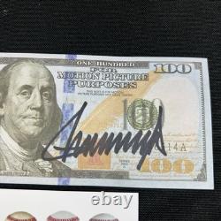 Donald Trump Signature Authentique Billet de 100 $ Accessoire de Film MAGA COA HOLO