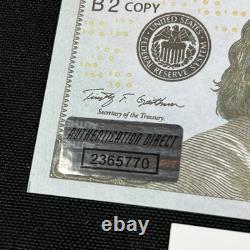 Donald Trump Signature Authentique Billet de 100 $ Accessoire de Film MAGA COA HOLO