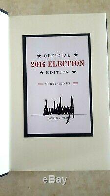 Donald Trump Signature Du Livre Relié Art Of The Deal 2016 Election Édition Non Lus