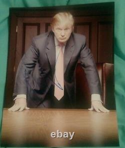 Donald Trump Signé 8x10 Photo Apprentice 45ème Président Des États-unis Aveccoa+proof