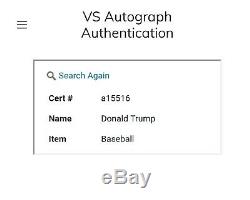 Donald Trump Signé À La Main Autographié Romlb Baseball Avec Coa + 10 Coins Collector