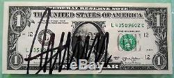 Donald Trump Signé À La Main Crisp Un Dollar ($ 1.00) Bill - Psa / Dna Authentifié